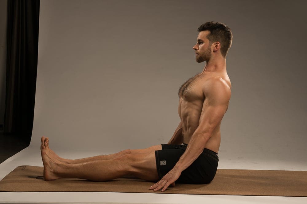 Try staff pose to help increase your transverse abdominal strength!