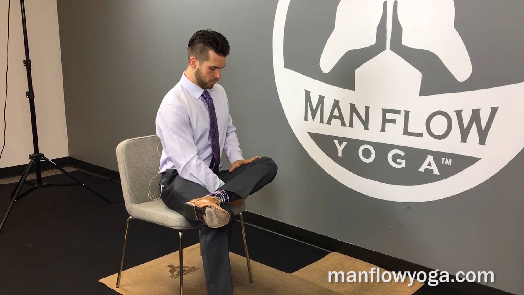 Chair Squats for Office Workers