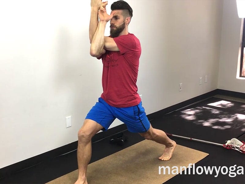 High Lunge with eagle arms