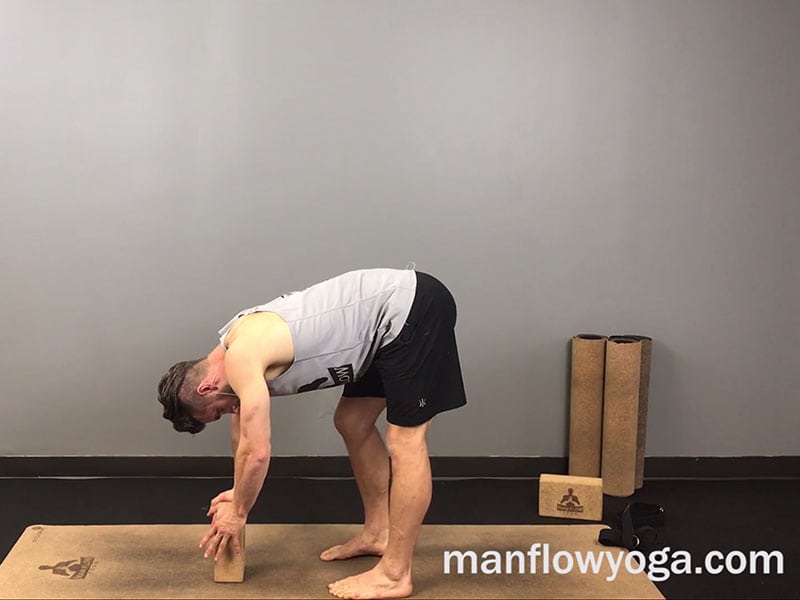 Standing Forward Fold With Feet Pedal