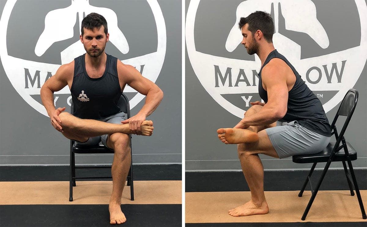 Challenging Chair Yoga Exercises Man Flow Yoga