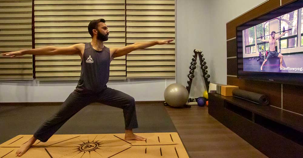 Yoga for men - warrior two pose