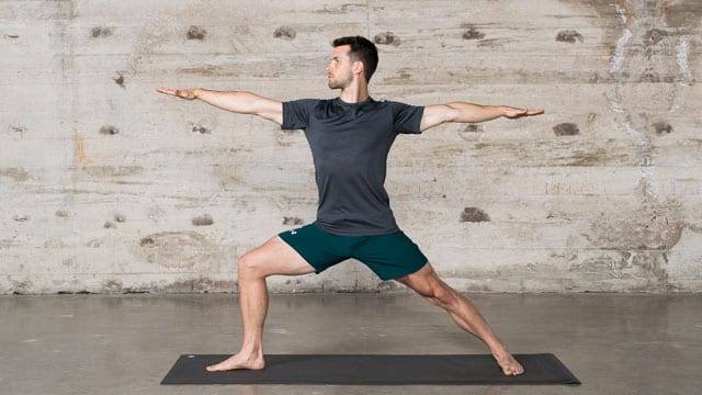 man flow yoga Postures - Warrior 2