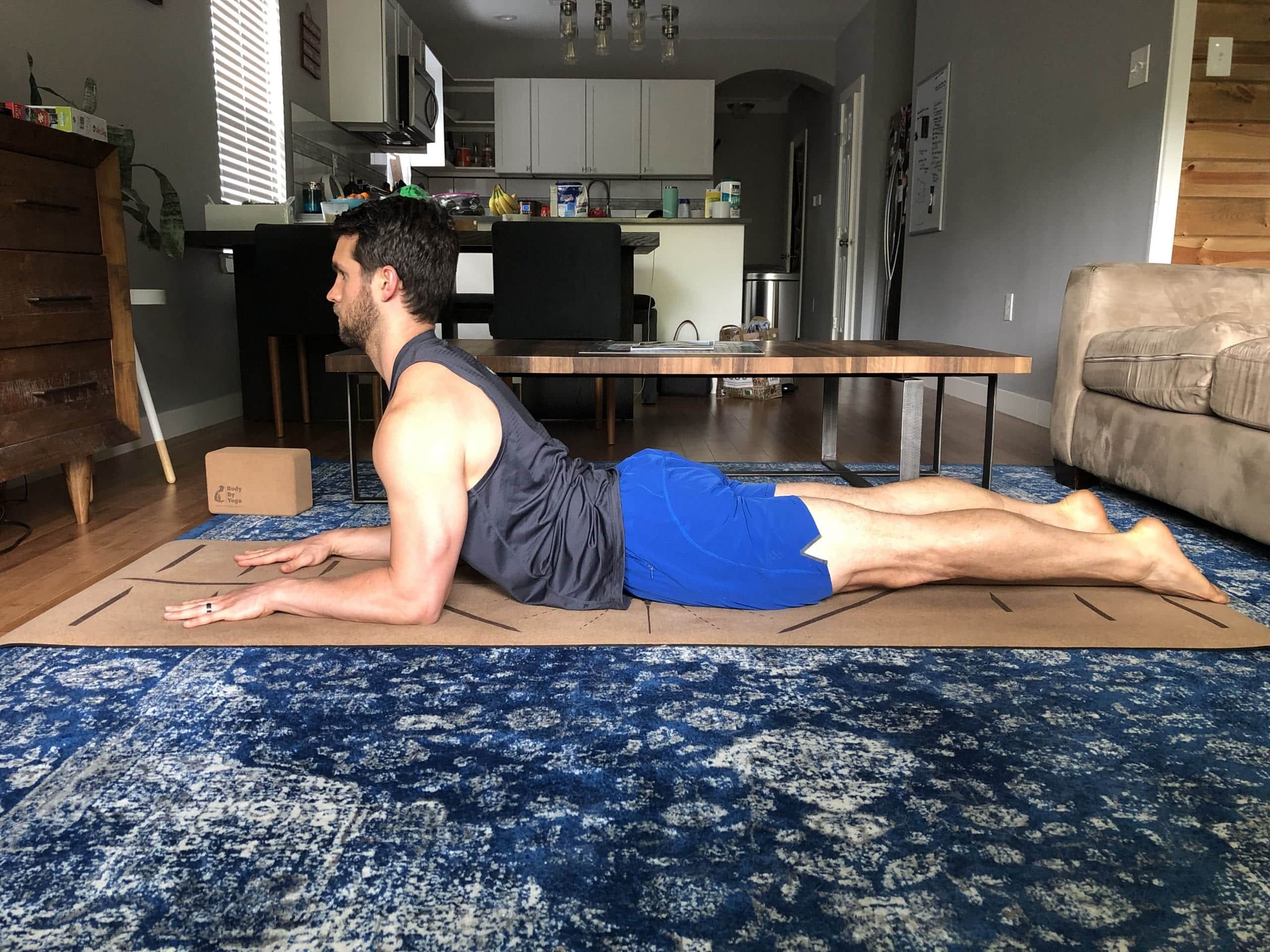 Yoga to counter sitting on the couch sphinx