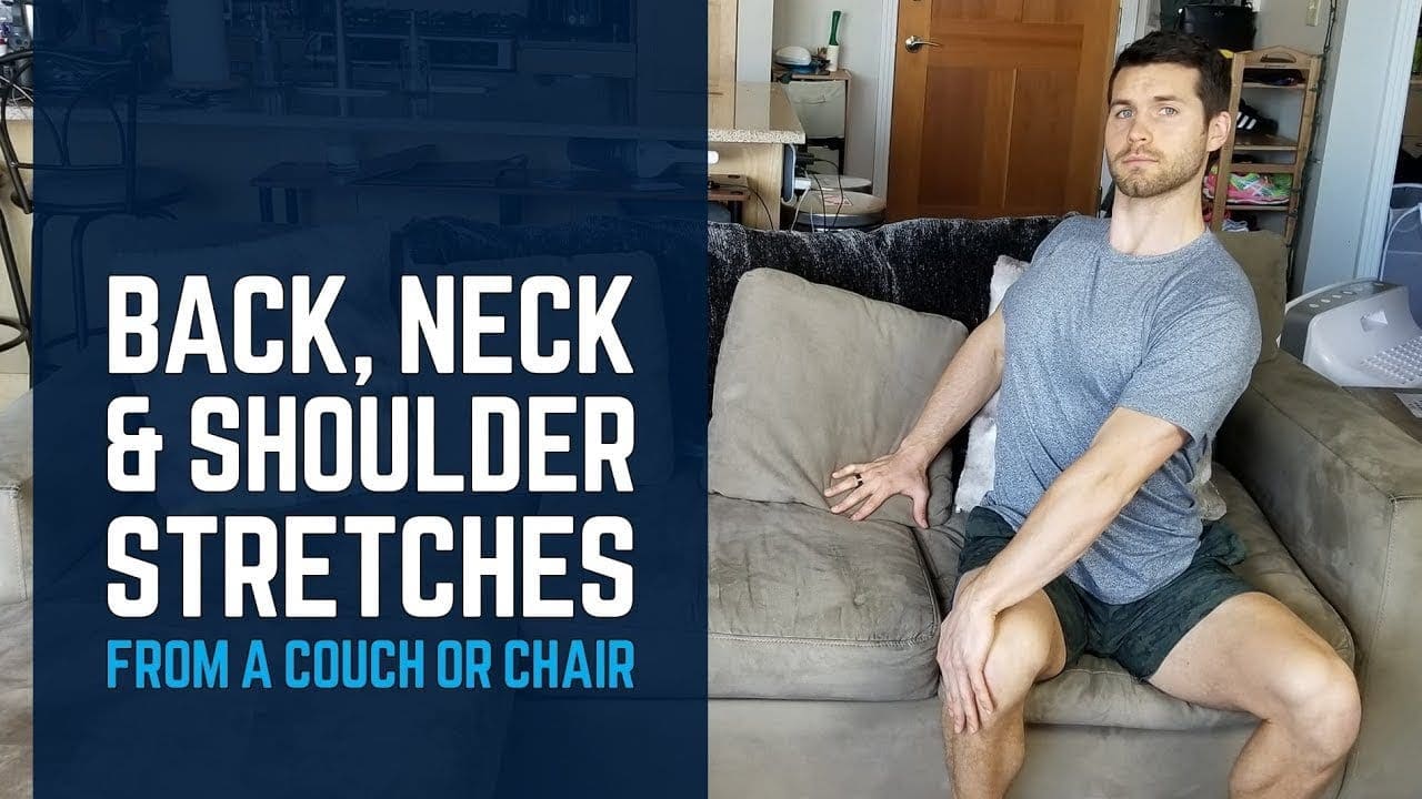 Yoga to counter sitting on the couch back neck and shoulder stretches