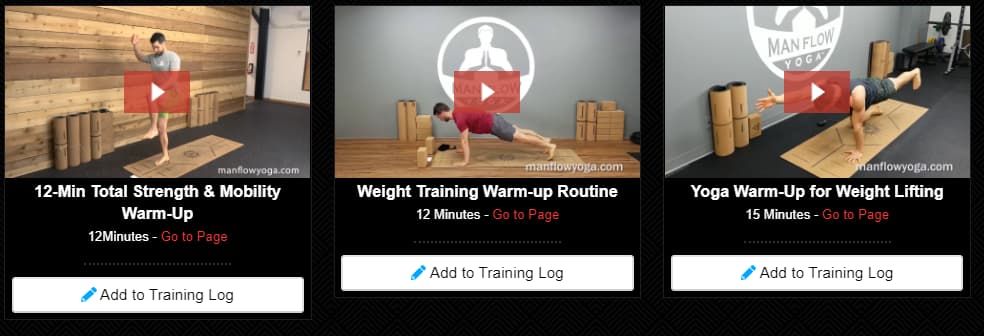 Yoga for Athletes Warm-Up Videos
