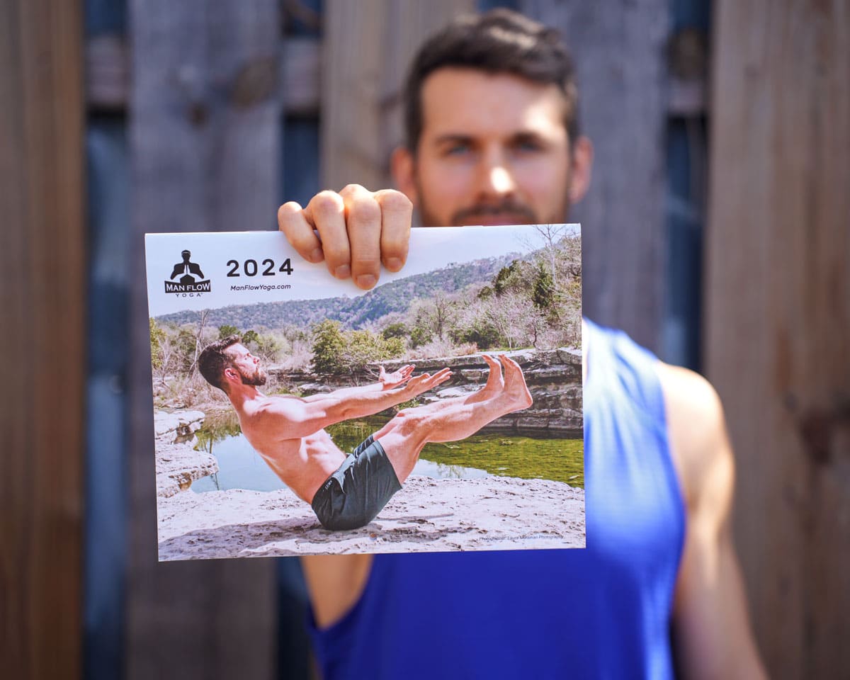 We're giving away FIVE 2024 Man Flow Yoga Calendars!