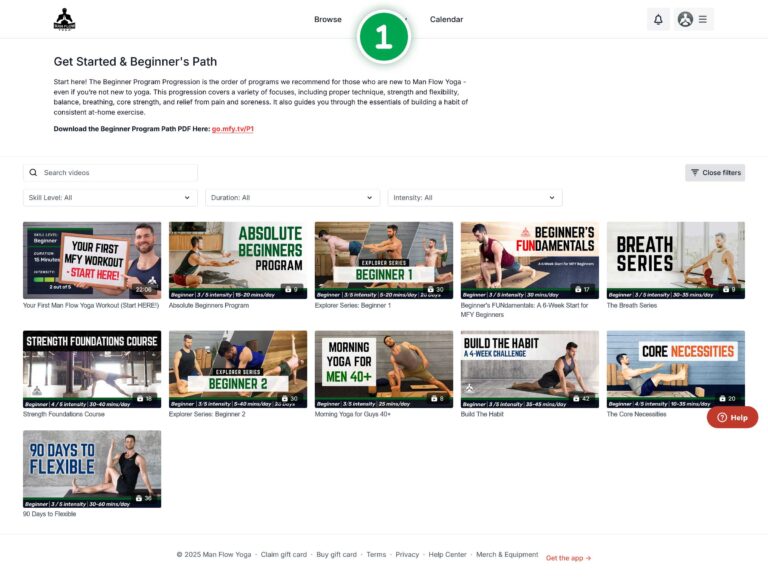 Man Flow Yoga | Beginner Program Path