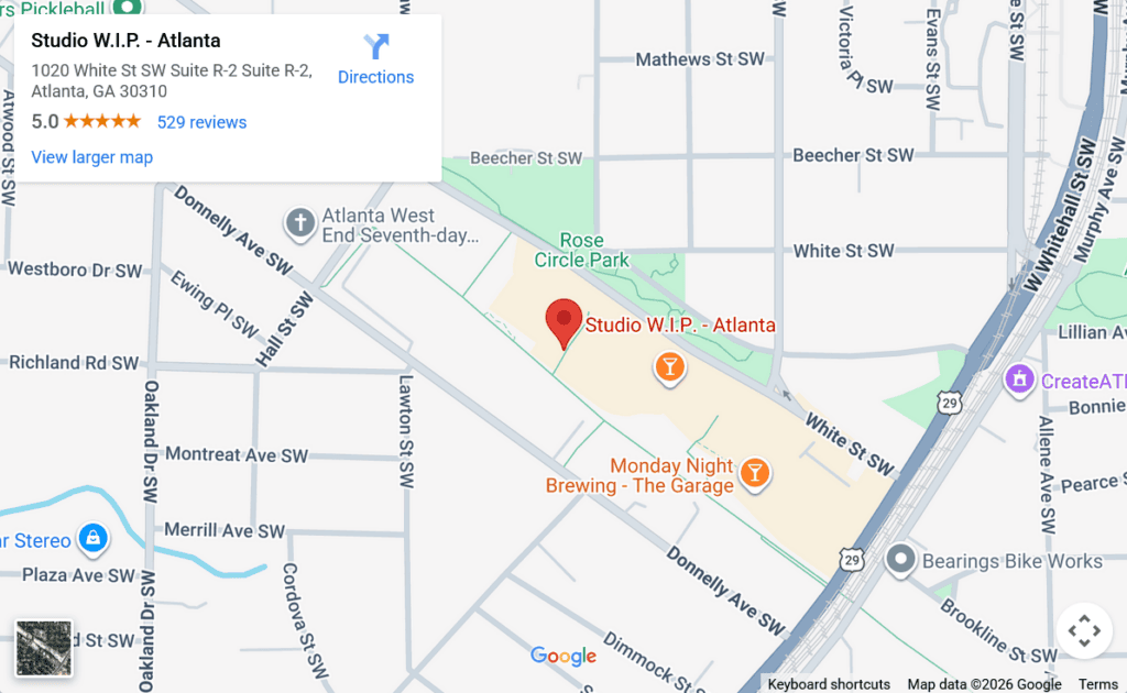 Studio W.I.P. - Atlanta 1020 White St SW Suite R-2 Suite R-2, Atlanta, GA 30310