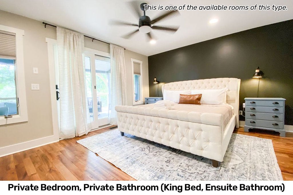 2x Private Bedroom and Bathroom (King Bed, En Suite Bathroom)