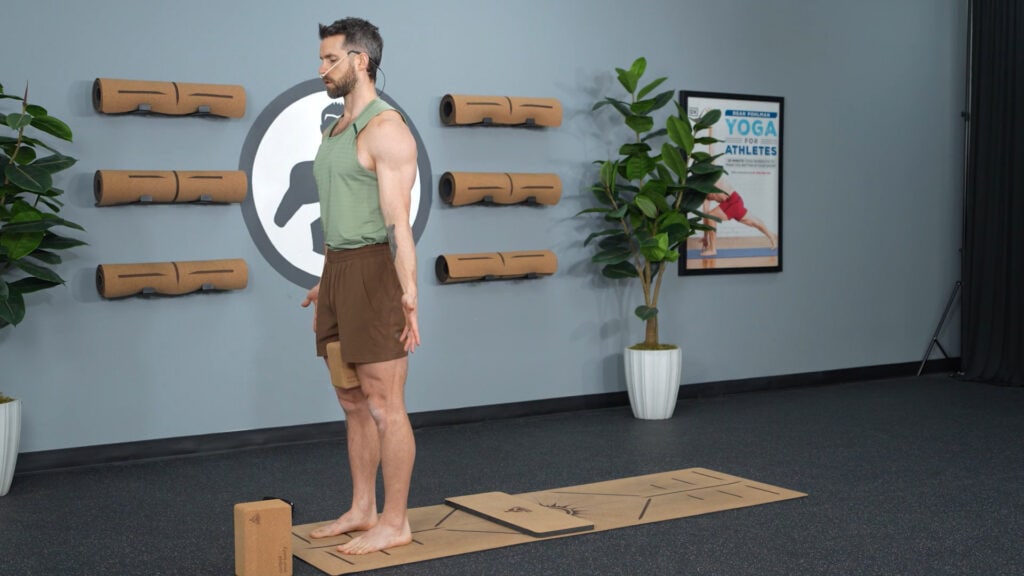 Step 4: Mountain Pose with a Yoga Block