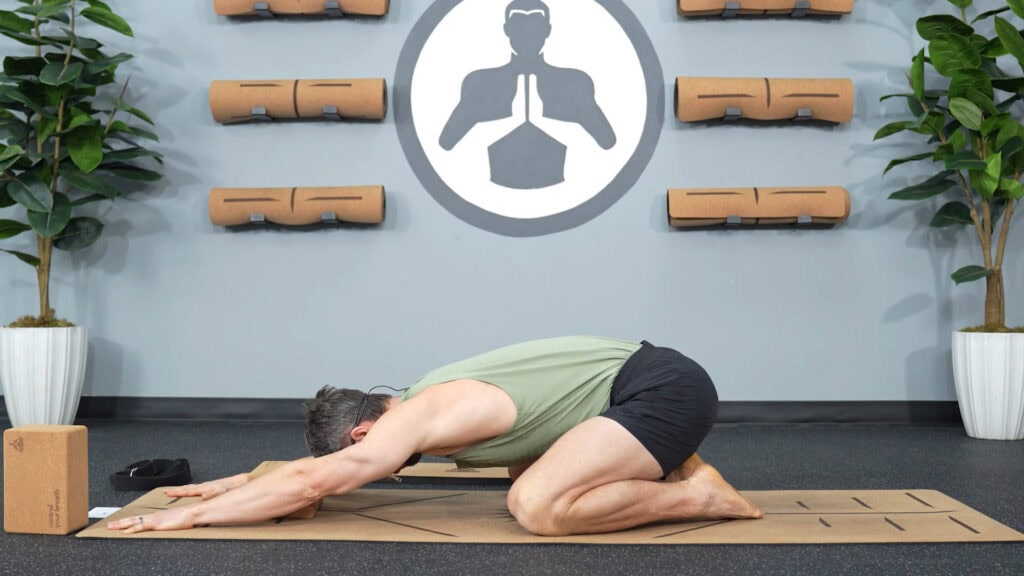 Step 1: Child’s Pose | Breathwork & Movement To Find Peace: Morning Yoga For Anxiety
